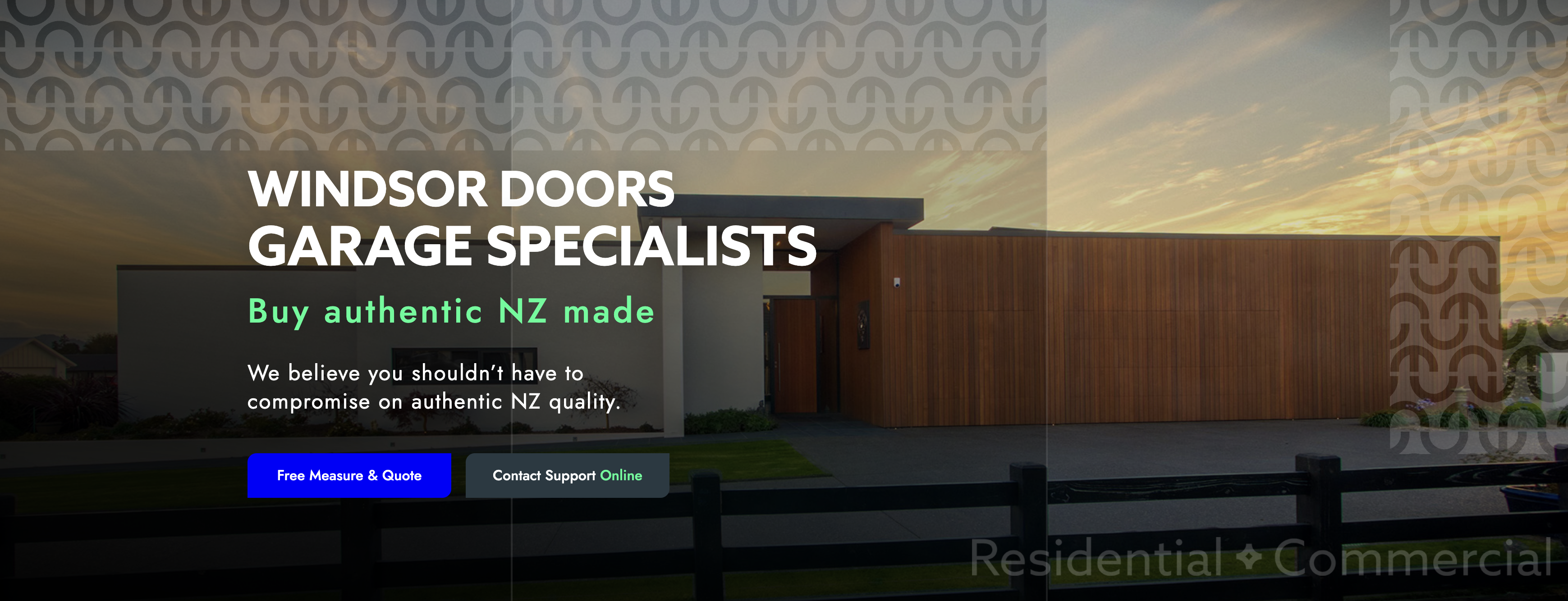 windsor doors hero section example